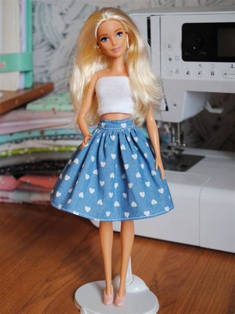 Barbie Doll Denim Skirt Skirt For Barbie Blythe And Pullip Etsy