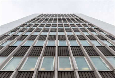 Looking Up Tall Glass And Concrete Office High Rise Building Editorial