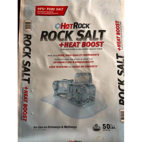 Hot Rock 50 Lbs Rock Salt Ice Melt In The Ice Melt Department At
