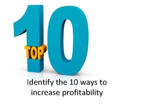 10 Ways To Increase Profitability Mark R Wright