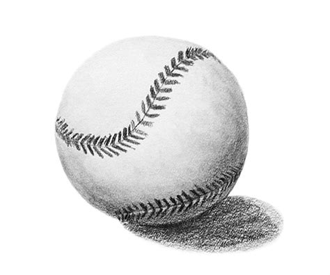 Baseball Drawing by Michael Malta Finally, color all of the pentagons black while leaving the hexagons white to make it look realistic.