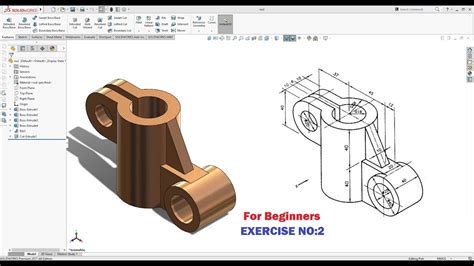 Solidworks Tutorial For Beginners Exercise 2 Youtube