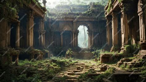 Premium AI Image | Journey into the Heart of a Lost Civilization