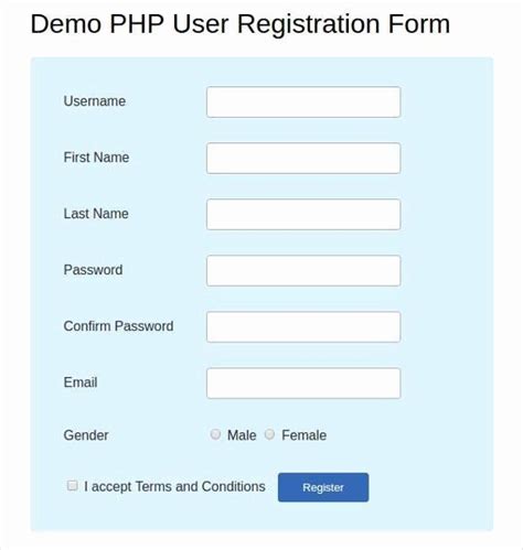 Simple Registration Form Template Beautiful 15 Best Php Registration