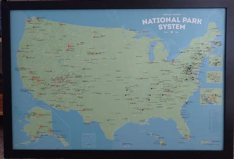 419 National Park System Units Map 24x36 Poster Best Maps Ever