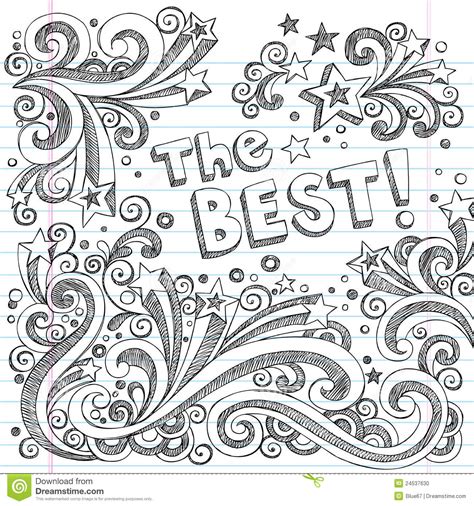 The Best Doodle Sketch School School Style Vector Stock Photo - Image