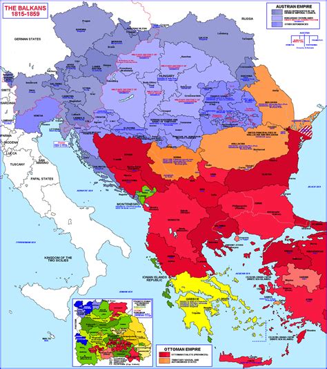 Map Of The Balkans From 1815 1859 1595 X 1800 Reurope