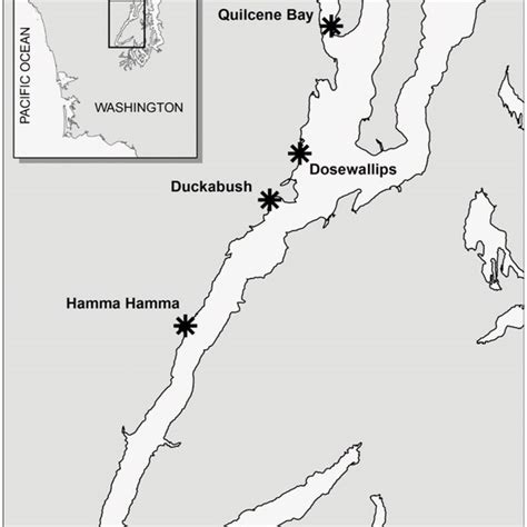 Map Of Hood Canal Washington Showing Five Major Harbor Seal Haul Out
