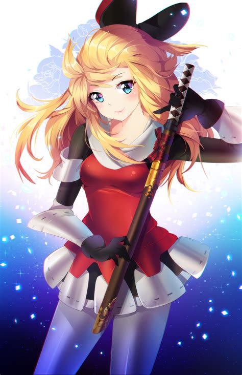 Anime Girl Blonde Hair With Sword