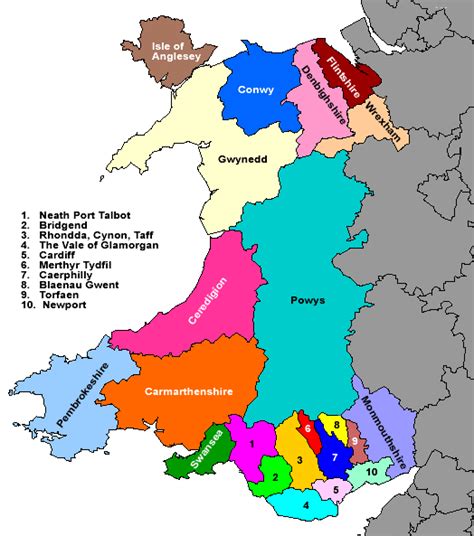 Wales topographic map, elevation, relief. Wales - Map