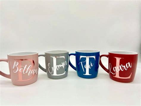 Personalised Mug Initial And Name Mug Custom Name Etsy
