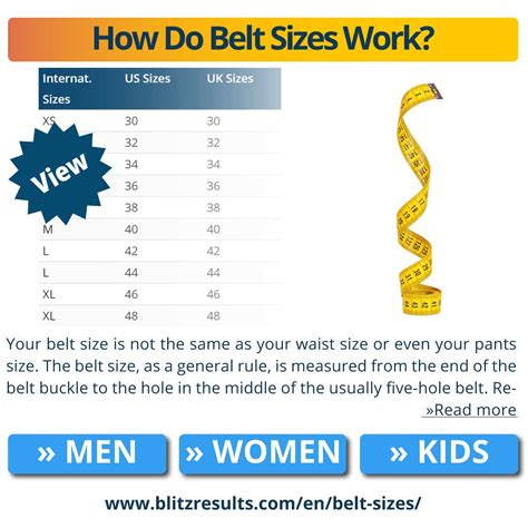 Belt Sizes For Men And Women Charts Sizing Guide Conversion 2024