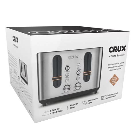 Crux Stainless Steel 4 Slice Toaster Shop Toasters At H E B