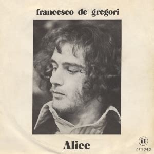 Alice esce nel 1973, quando francesco de gregori sta ancora cercando la propria strada dopo avere pubblicato l'anno precedente il 33 giri theorius nel gennaio 1973 gli accordi parigi pongono fine alla guerra in vietnam che de gregori evoca in saigon, dove la città diventa simbolo di libertà e il. Discografia Nazionale della canzone italiana