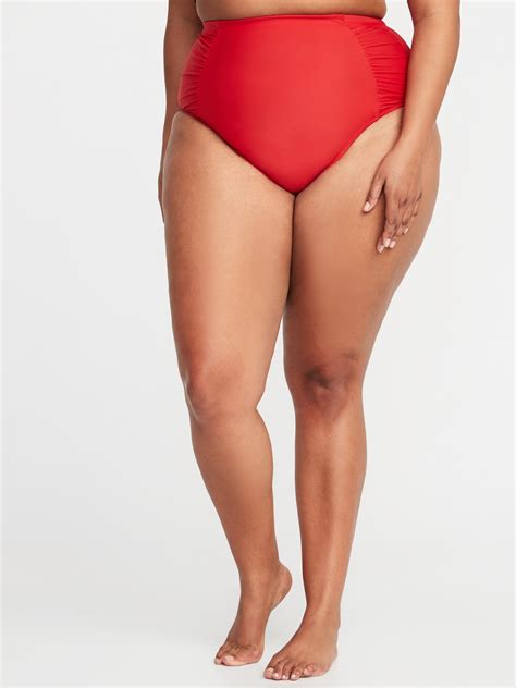 high waisted secret smooth plus size swim bottoms old navy