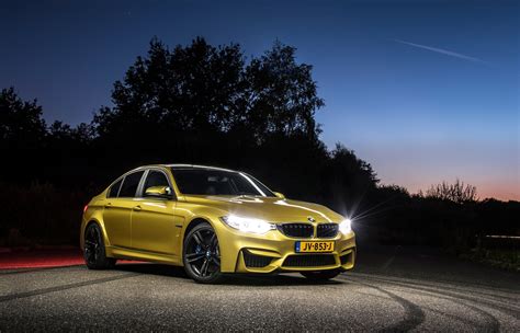 Download Wallpapers Bmw M3 Night 2017 Cars F80 Tuning Golden M3