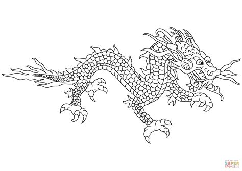 Chinese Dragon Coloring Page Free Printable Coloring Pages