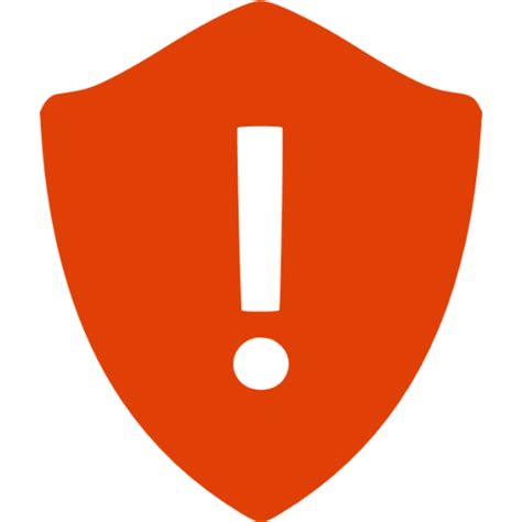 Soylent red warning shield icon - Free soylent red shield icons