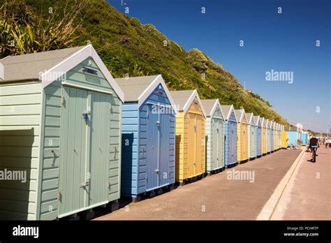 Beach Huts On Bournemouth Promenade Dorset Uk Stock Photo Alamy