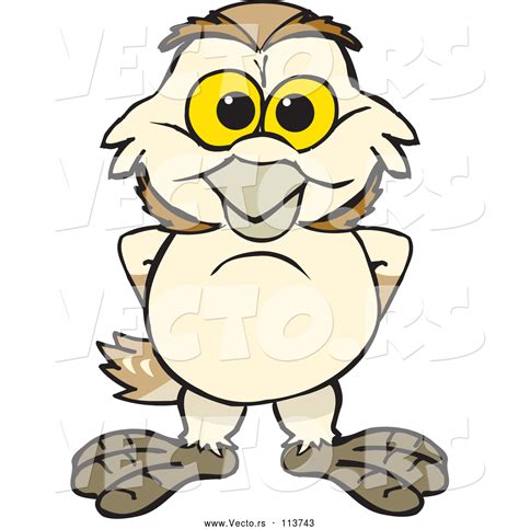 Vector Of Happy Cartoon Barn Owl By Dennis Holmes Designs 113743