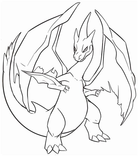 Mega Charizard X Coloring Page at GetColorings.com | Free printable