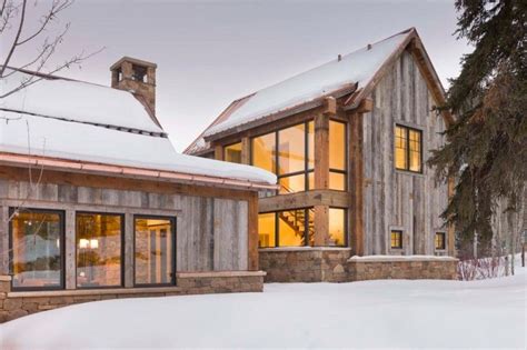These homes are actually modern too but its exterior uses materials like stone, steel, metal and others that give it that industrial look. houses that look like barns windows reclaimed wood stone ...