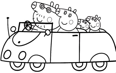 Peppa pig kleurplaat printen archidev kleurplaat peppa pig kerst. Kleurplaat Peppa Pig Auto | kleurplaten van dieren