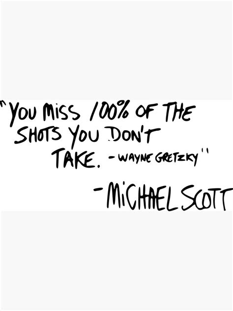Michael Scott The Office Wayne Gretzky Quote Photographic Print By