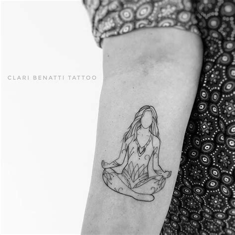 Meditating Girl Tattoo By Clari Benatti Buddha Tattoos Buddha Tattoo