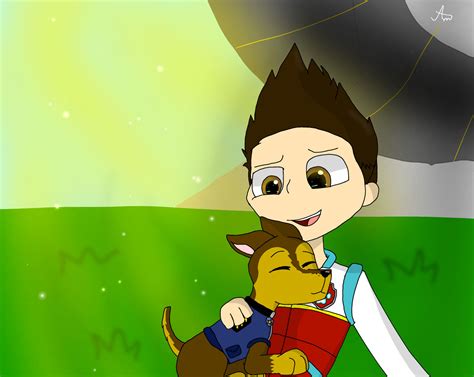 paw patrol chase and ryder by pufipaw on deviantart