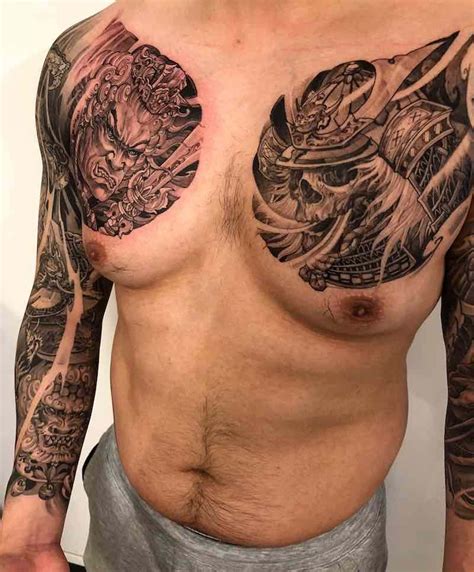 Chest Piece Tattoo By Tony Hu Tattoo Chest And Sleeve Cool Chest Tattoos Chest Piece Tattoos