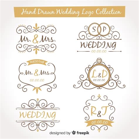 Wedding logo collection Vector | Free Download