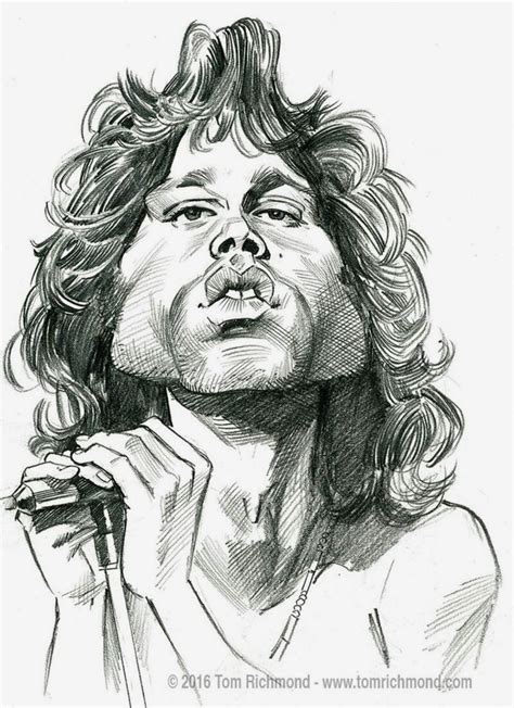 Jim Morrison Caricature Caricature Drawing Jim Morrison