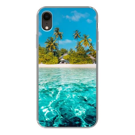 Muchowow Handyhülle Blick Auf Einen Strand Mit Palmen Vom Wasser Aus Handyhülle Apple Iphone Xr