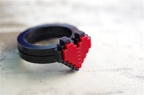 Laser Cut Acrylic Ring Celebrate Valentines Day With Peace Love