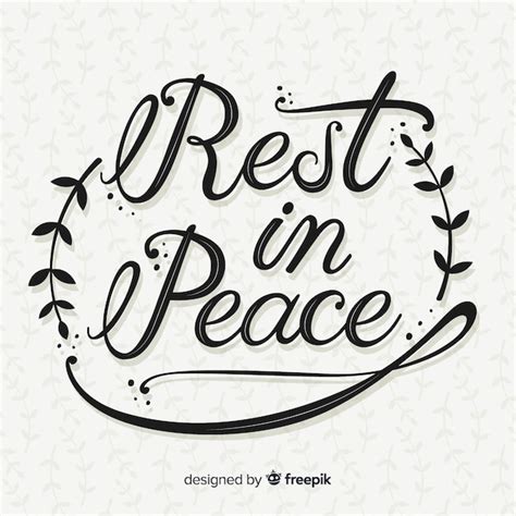 Free Vector Rest In Peace Lettering
