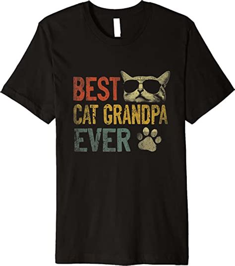 Vintage Best Cat Grandpa Ever T Shirt Cat Grandpa Fathers