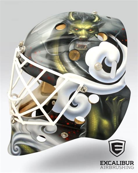 Goalie Masks And Helmets Excalibur Airbrushing Airbrush Artist