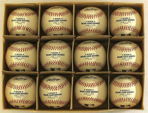 lot of 12 new rawlings official major league baseballs pristine auction