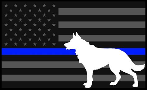 Police Blue Line K9 Black Tactical Banner 3x5 Feet American Usa