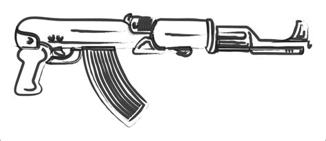 Drawing Of Creative Machine Gun Royalty Free Stock Image Storyblocks