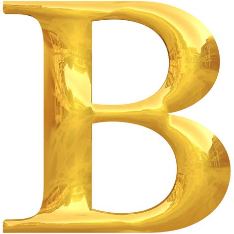 Gold Typography B Free Svg