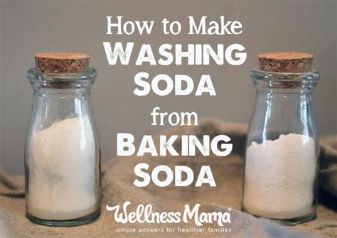 Use only half the recommended amount of detergent for your cycle. How to Make Washing Soda from Baking Soda | Wellness Mama
