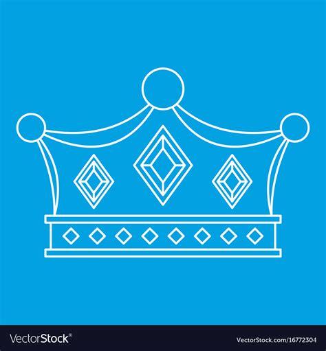 Prince Crown Icon Outline Style Royalty Free Vector Image