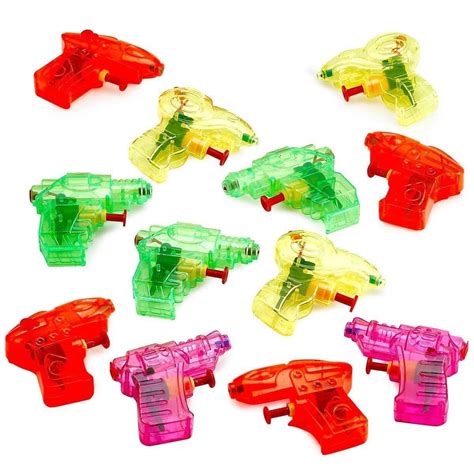 mini squirt water gun plastic pack of 12 assorted bright colors water squirts