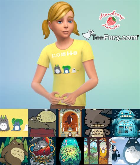 My Sims 4 Blog 10 Teefury Totoro Shirts For Kids By Strawberryhousesims