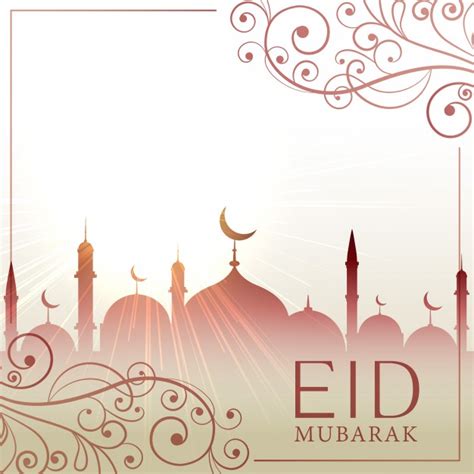 Wish your friends and family a happy eid with colorful online eid mubarak cards featuring traditional architectural details, lanterns, florals, and beautiful arabic lettering. Modern design for eid mubarak with ornaments Vector | Free ...