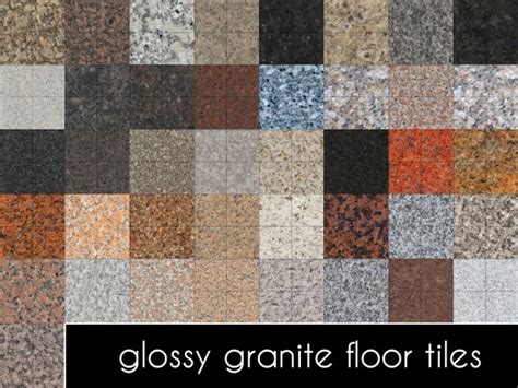 Mod The Sims Glossy Granite Floor Tiles By Madhox • Sims 4 Downloads