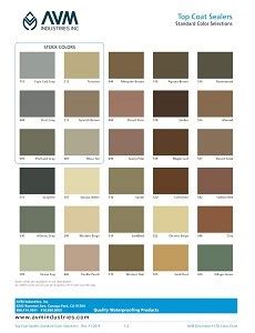 According to color studies, blue is the most common favorite color among the world's population. COLOR CHARTS - AVM Waterproofing Industries