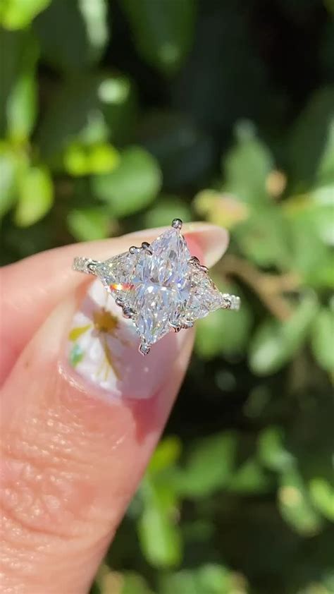 Tiktok Princessbridediamonds Diamond Shaped Engagement Ring